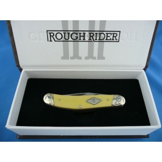 Couteau Rough Rider Sowbelly Yellow 3 Lames Carbon Manche Abs Boite Collector RR1733 - Livraison Gratuite
