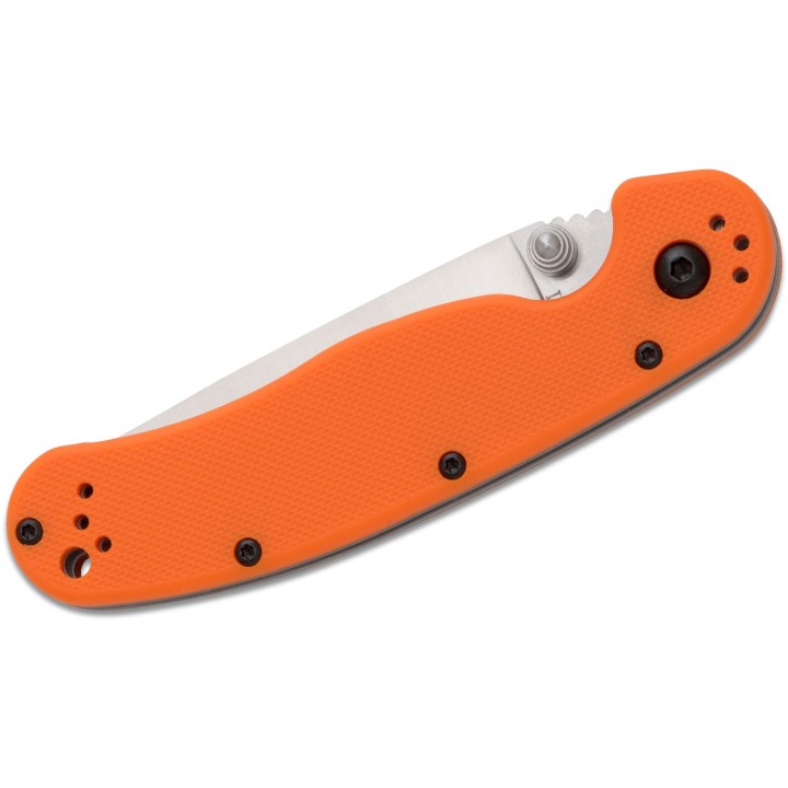 ON8870OR Ontario RAT Model 1-A A/O AUS-8 Blade Orange G10 Handles Linerlock Clip - Livraison Gratuite