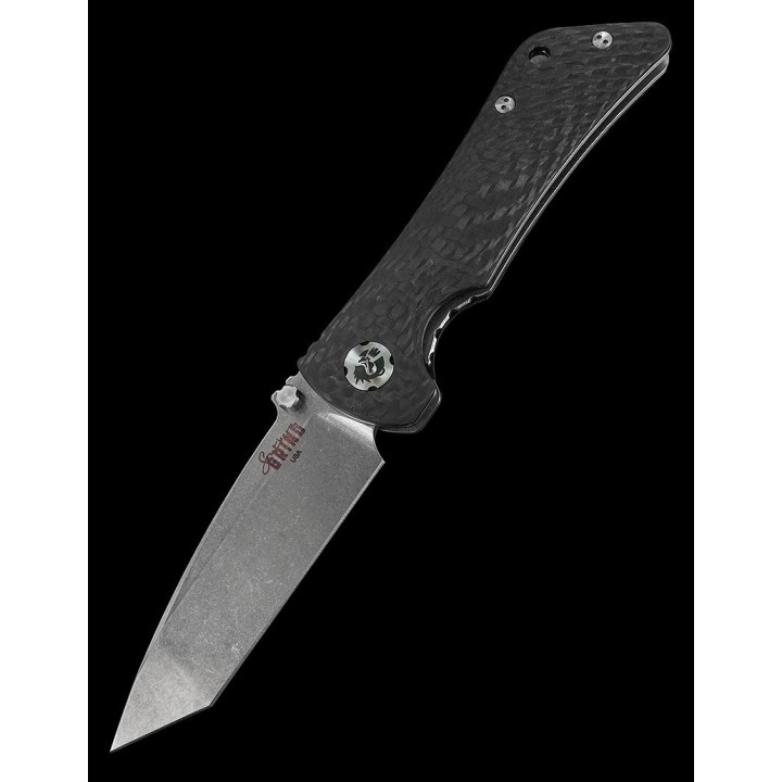 Couteau Southern Grind Spider Monkey Tanto Acier S35VN Manche Fibre de Carbone Linerlock Clip USA SG20816 - Livraison Gratuite