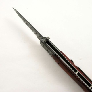 Couteau Tac Force Stiletto A/O Lame Acier 440 Faux Damas Manche Bois Linerlock Clip TF428DMW - Livraison Gratuite