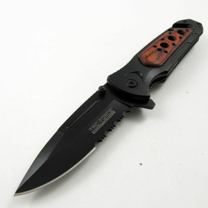 Couteau Tac Force Rescue A/O Lame Acier 440 Coupe Ceintures Brise Vitres TF637RW - Livraison  Gratuite
