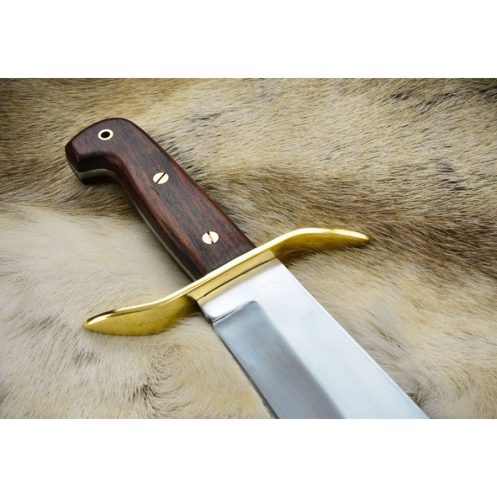Couteau Cold Steel Wild West Bowie Lame Acier Carbone 1090 Manche Bois Etui Cuir CS81B - Livraison Gratuite
