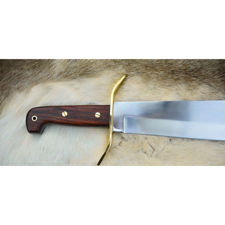 Couteau Cold Steel Wild West Bowie Lame Acier Carbone 1090 Manche Bois Etui Cuir CS81B - Livraison Gratuite