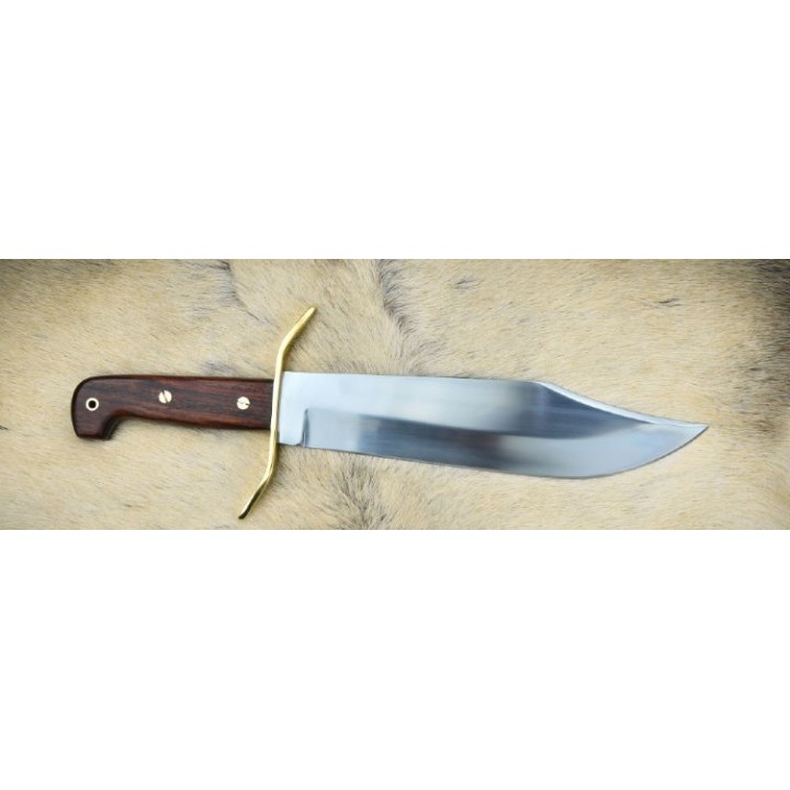 Couteau Cold Steel Wild West Bowie Lame Acier Carbone 1090 Manche Bois Etui Cuir CS81B - Livraison Gratuite