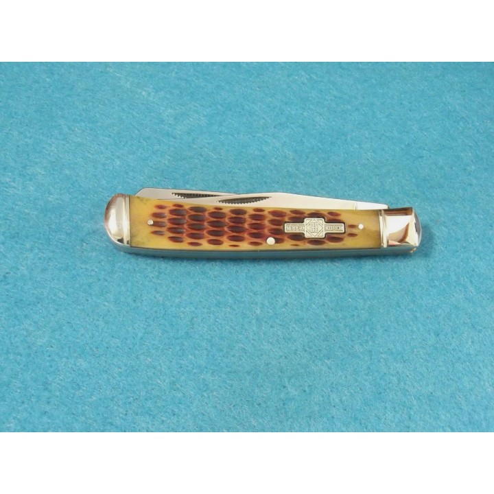 Couteau Canif Rough Rider Trapper Manche Os 2 Lames Acier 440 RR22034 - Livraison Gratuite