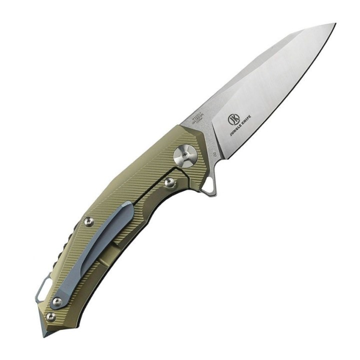 TF32201 Couteau Defcon JK Hybrid D2 Sheepsfoot Blade G10/Titanium Handles Framelock Clip - Livraison Gratuite