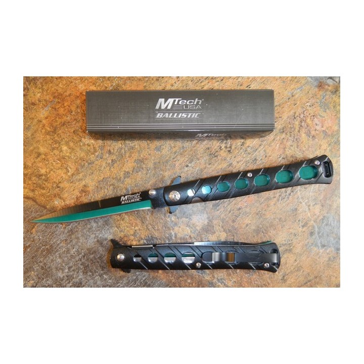 Couteau Mafia Milano A/O Lame Acier Inox Manche Aluminium Linerlock Clip MTA317ZG - Livraison Gratuite