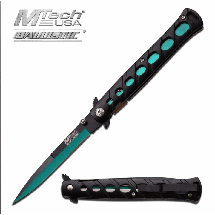 Couteau Mafia Milano A/O Lame Acier Inox Manche Aluminium Linerlock Clip MTA317ZG - Livraison Gratuite