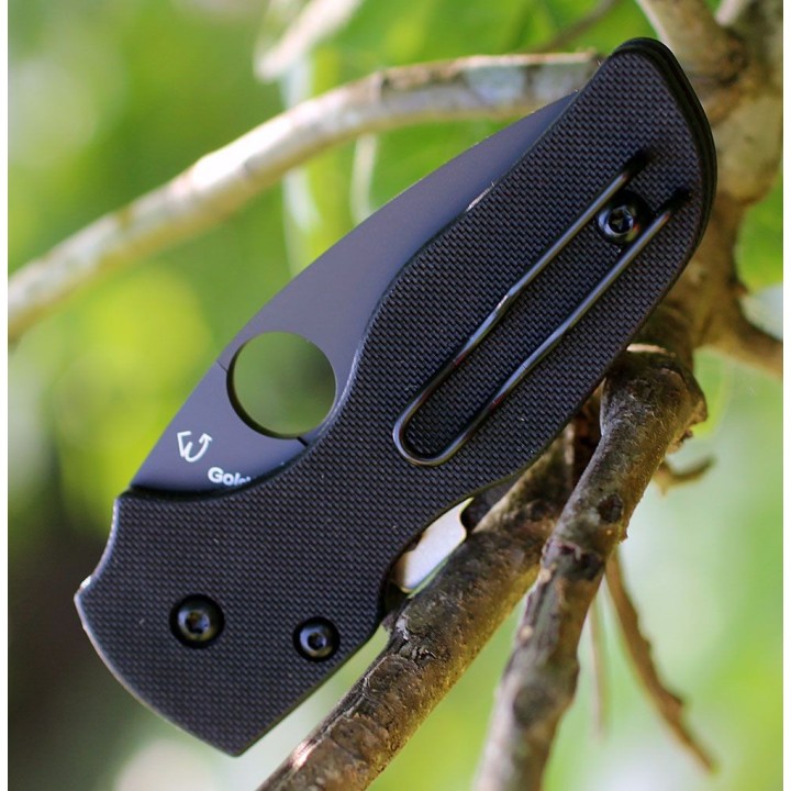 Couteau Spyderco Lil Native Compression Lock Lame Acier CPM-S30V Manche G-10 Clip Made USA SC230GPBBK - Livraison Gratuite