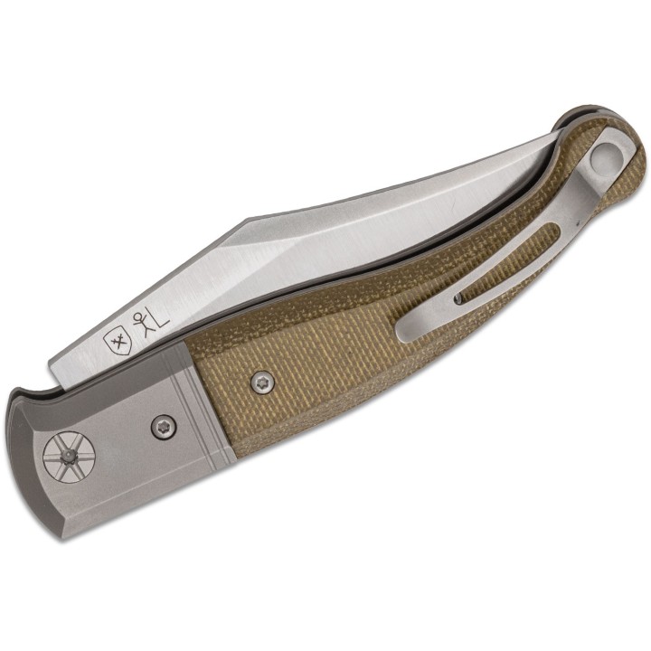 Couteau LionSteel Gitano GT01 CVG Lame Acier Niolox Manche Green Micarta/Titane Made Italy LSTGT01CVG - Livraison Gratuite
