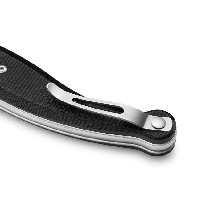 Couteau LionSteel Gitano GT01 GBK Lame Acier Niolox Manche Black Micarta/Titane Made Italy LSTGT01GBK - Livraison Gratuite