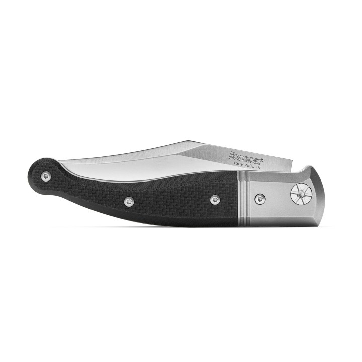 Couteau LionSteel Gitano GT01 GBK Lame Acier Niolox Manche Black Micarta/Titane Made Italy LSTGT01GBK - Livraison Gratuite