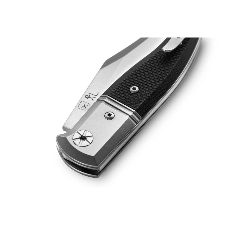 Couteau LionSteel Gitano GT01 GBK Lame Acier Niolox Manche Black Micarta/Titane Made Italy LSTGT01GBK - Livraison Gratuite