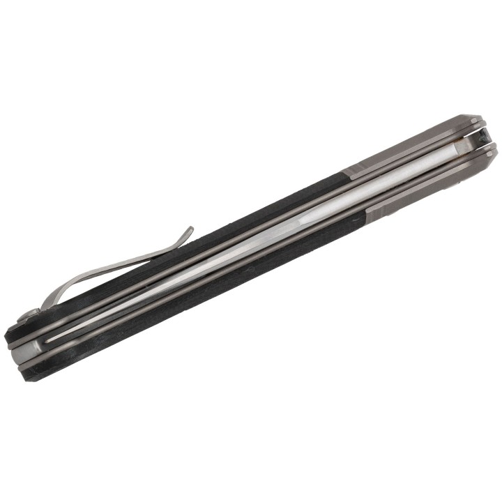 Couteau LionSteel Gitano GT01 GBK Lame Acier Niolox Manche Black Micarta/Titane Made Italy LSTGT01GBK - Livraison Gratuite