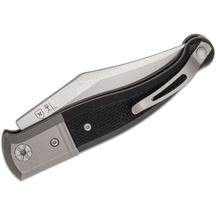 Couteau LionSteel Gitano GT01 GBK Lame Acier Niolox Manche Black Micarta/Titane Made Italy LSTGT01GBK - Livraison Gratuite