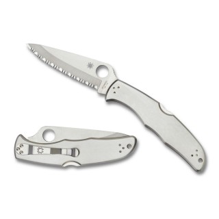 SC10S Spyderco Endura 4 Stainless Steel Handles  VG-10 Serrated Blade Stainless Handles Japan - Livraison Gratuite