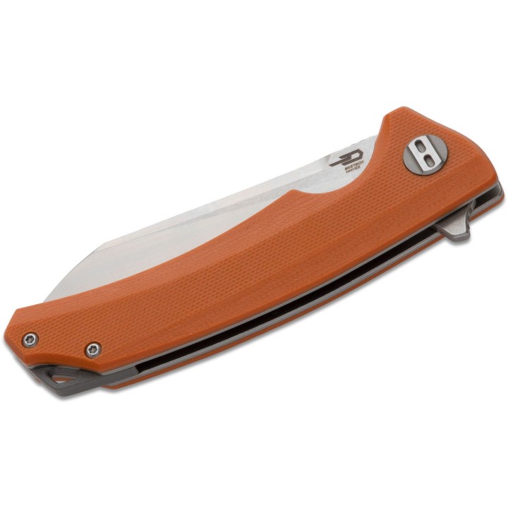 Couteau Bestech Knives Texel Orange Lame Acier D2 Manche G-10 Linerlock Clip BTKG21D1 - Livraison Gratuite