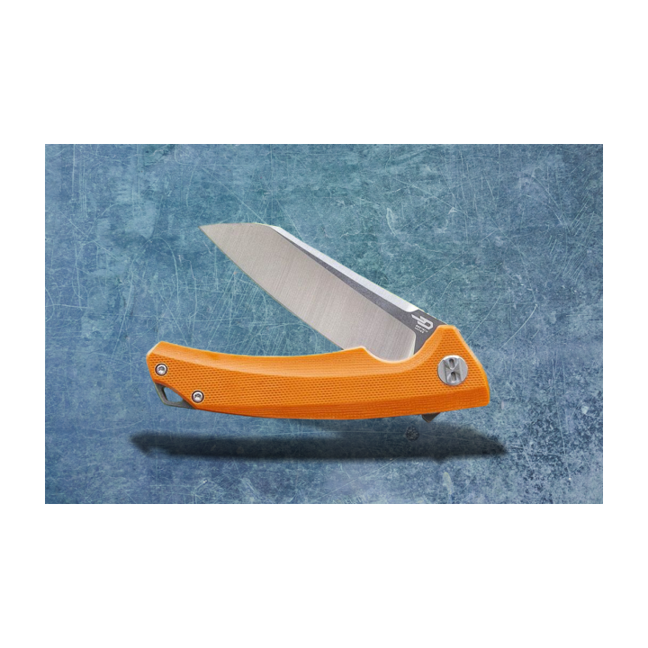 Couteau Bestech Knives Texel Orange Lame Acier D2 Manche G-10 Linerlock Clip BTKG21D2 - Livraison Gratuite