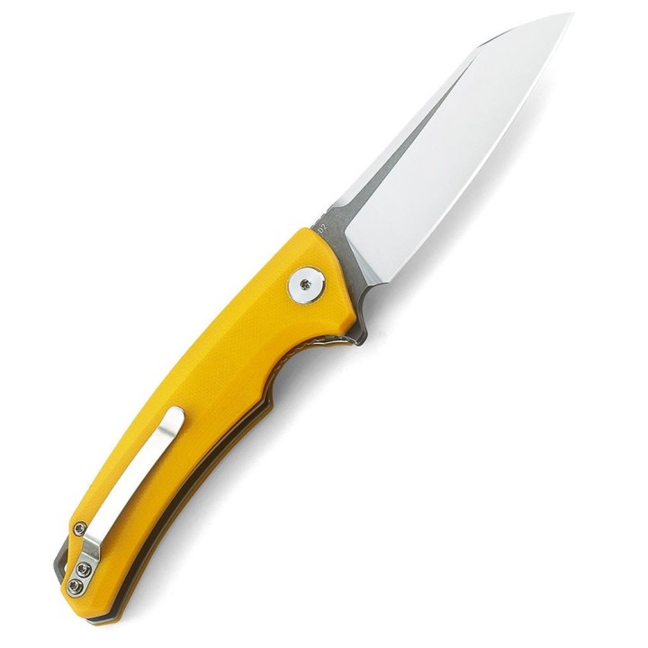 Couteau Bestech Knives Texel Yellow Lame Acier D2 Manche G-10 Linerlock Clip BTKG21C2 - Livraison Gratuite