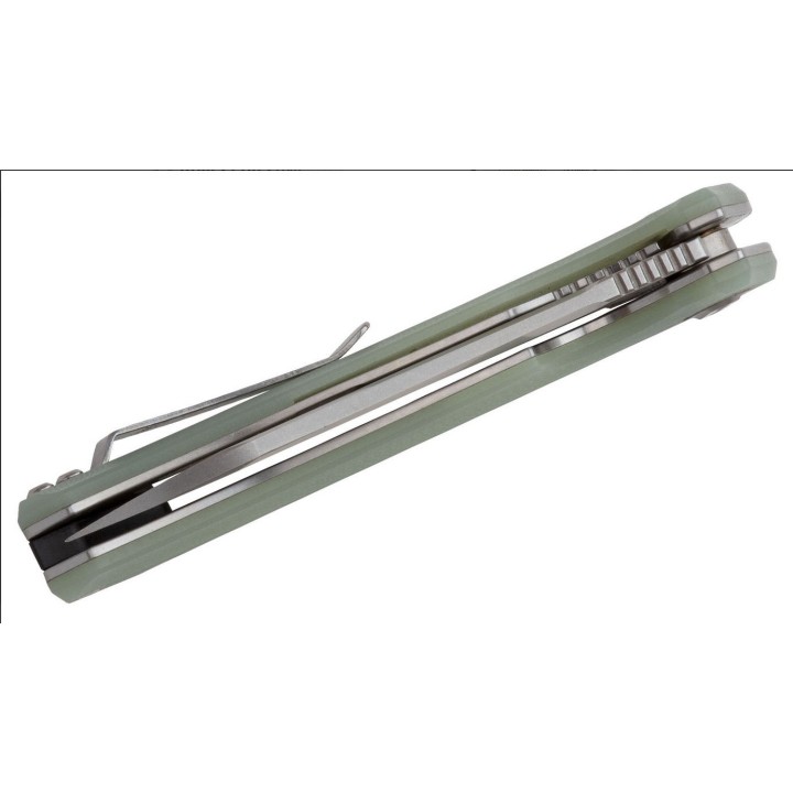 Couteau Bestech Knives Texel Jade Lame Acier D2 Manche G-10 Linerlock Clip BTKG21B1 - Livraison Gratuite