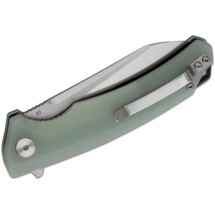 Couteau Bestech Knives Texel Jade Lame Acier D2 Manche G-10 Linerlock Clip BTKG21B1 - Livraison Gratuite