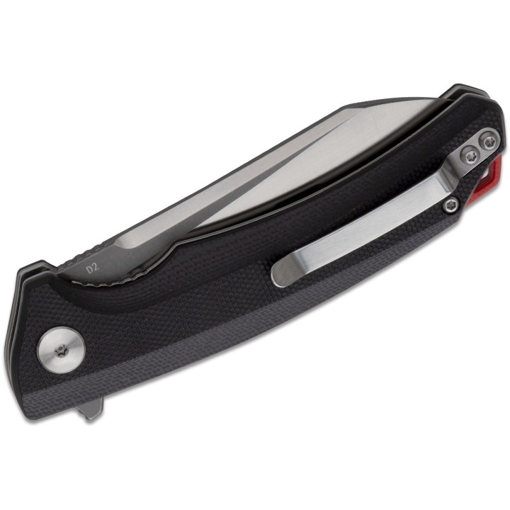 Couteau Bestech Knives Texel Black Lame Acier D2 Manche G-10 Linerlock Clip BTKG21A2 - Livraison Gratuite