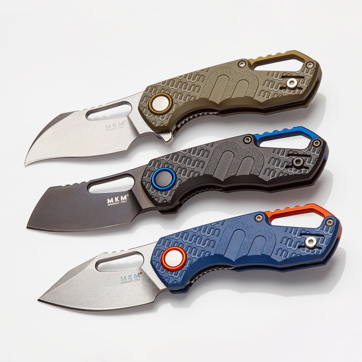 Couteau MKM Fox Knives Isonzo Blue Lame Acier N690 Manche FRN Linerlock Clip Made Italy MKMF038 - Livraison Gratuite