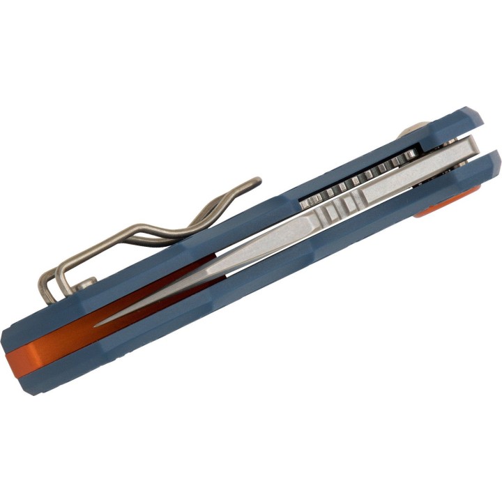 Couteau MKM Fox Knives Isonzo Blue Lame Acier N690 Manche FRN Linerlock Clip Made Italy MKMF038 - Livraison Gratuite