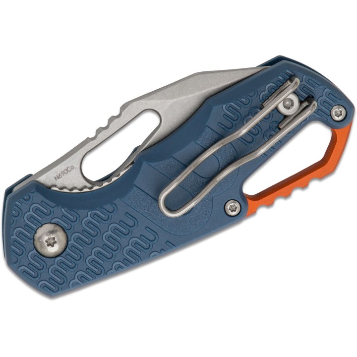Couteau MKM Fox Knives Isonzo Blue Lame Acier N690 Manche FRN Linerlock Clip Made Italy MKMF038 - Livraison Gratuite