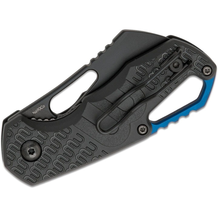 Couteau MKM Fox Knives Isonzo Cleaver Black Lame Acier N690 Manche FRN Linerlock Clip Italy MKMF033 - Livraison Gratuite