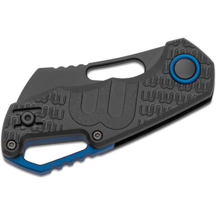 Couteau MKM Fox Knives Isonzo Cleaver Black Lame Acier N690 Manche FRN Linerlock Clip Italy MKMF033 - Livraison Gratuite
