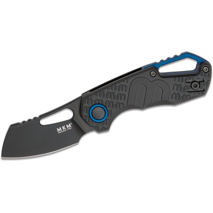 Couteau MKM Fox Knives Isonzo Cleaver Black Lame Acier N690 Manche FRN Linerlock Clip Italy MKMF033 - Livraison Gratuite