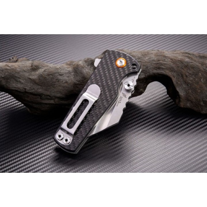 ATZ1820PCF Couteau Artisan Proponent Framelock Carbon Fiber Handle D2 Blade Clip - Livraison Gratuite