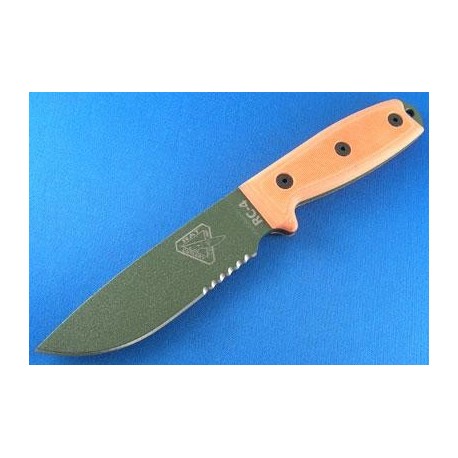 COUTEAU RAT CUTLERY ESEE ORANGE - RAT Cutlery RC-4 Orange OD Knife Serrated COUTEAU DE COMBAT RAT CUTLERY RC4SOD