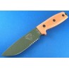 RC4SOD Couteau Esse Model 4 Orange G-10 Lame Green Carbone 1095 Etui Kydex + Clip USA - Livraison Gratuite