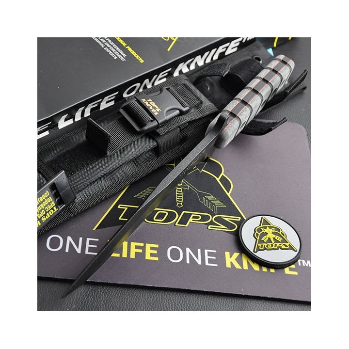 Couteau De Combat Tops US Combat Knife Acier Carbone 1095 Manche Micarta Tops Knives Made In USA TPUS01 - Livraison Gratuite