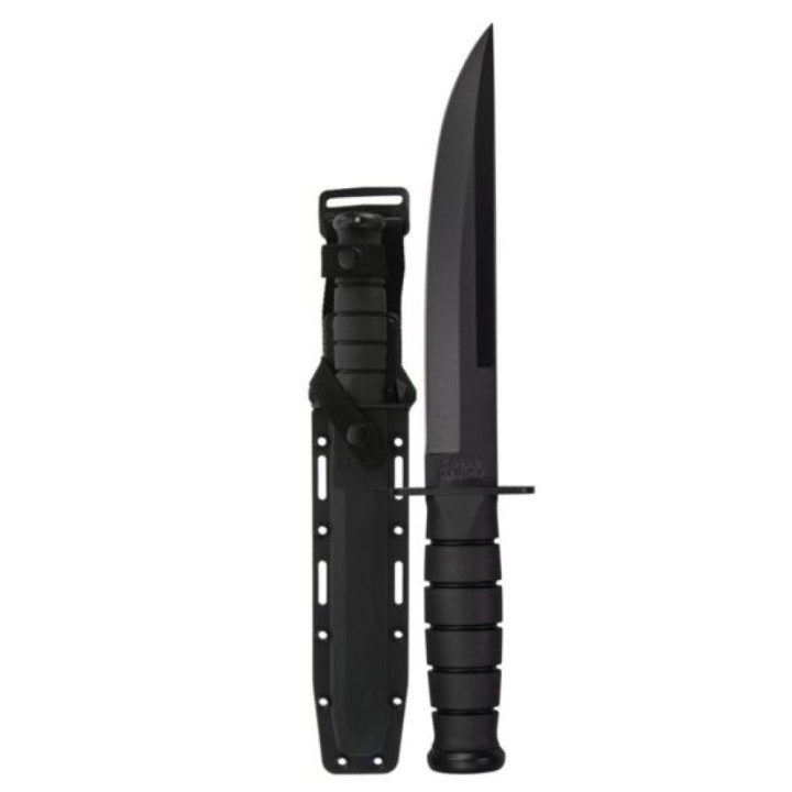 Couteau Tactical  KABAR Modified Tanto Lame Acier Carbone 1095 Manche Kraton Etui GFN Made USA KA1266 - Livraison Gratuite