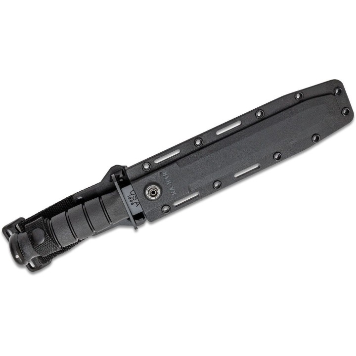 Couteau Tactical  KABAR Modified Tanto Lame Acier Carbone 1095 Manche Kraton Etui GFN Made USA KA1266 - Livraison Gratuite