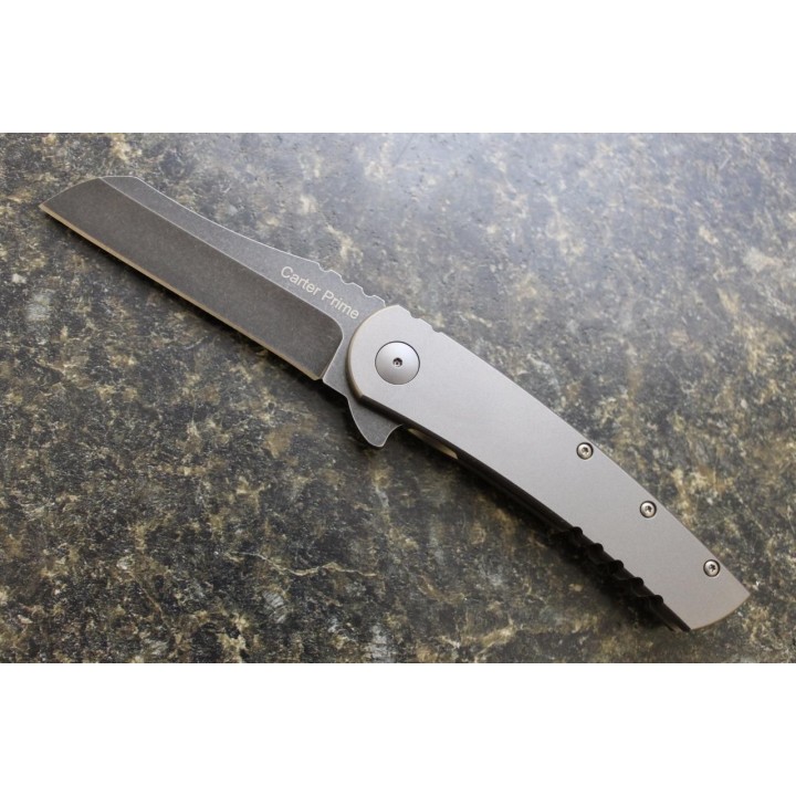 Couteau Ontario Carter Prime Lame Acier D2 Manche Titane Framelock Clip ON8875 - Livraison Gratuite
