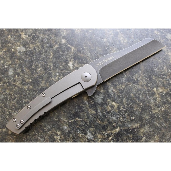 Couteau Ontario Carter Prime Lame Acier D2 Manche Titane Framelock Clip ON8875 - Livraison Gratuite