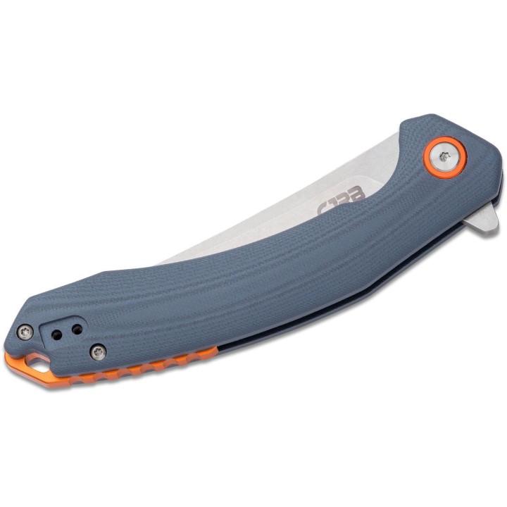 Couteau CJRB Gobi Blue/Gray Lame Acier D2 Stonewash Manche G10 Linerlock Clip J1906GYC - Livraison Gratuite