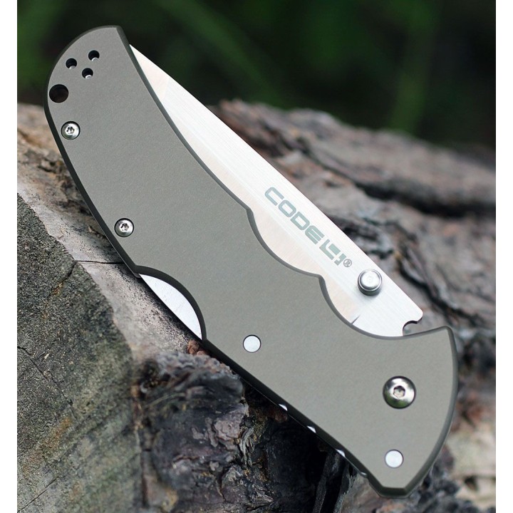Couteau Cold Steel Code 4 Tanto Lame Acier CPM-S35VN Manche Aluminium Sécurité Tri-Ad Lock CS58PT - Livraison Gratuite