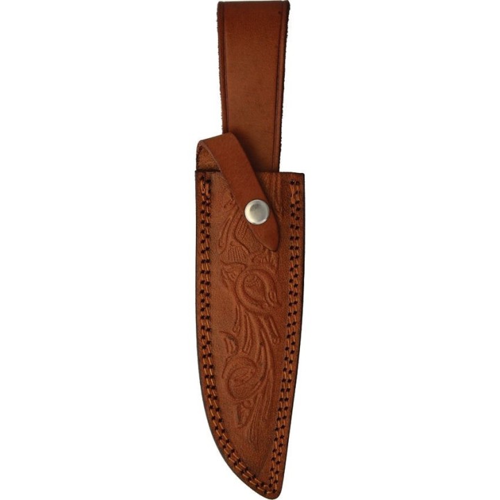 Couteau Tactical Combat Ready Sub Hilt Fighter Lame Acier 440 Manche Bois Etui Cuir CBR111 - Livraison Gratuite