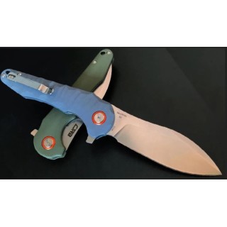 Couteau CJRB Mangrove Blue/Gray Lame Acier D2 Manche G10 Linerlock Clip J1910GYC - Livraison Gratuite