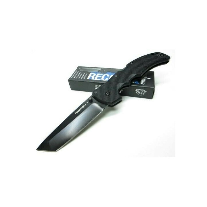 Couteau Cold Steel Recon 1 Tanto S35VN  Manche Black G-10 Lame Acier CPM-S35VN Tri-Ad Lock CS27BT - Livraison Gratuite 