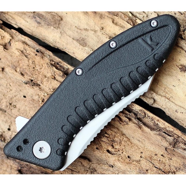 Couteau Kershaw Grinder A/O Lame Acier 4Cr13MoV Bead-Blast Manche GFN Linerlock KS1319 - Livraison Gratuite