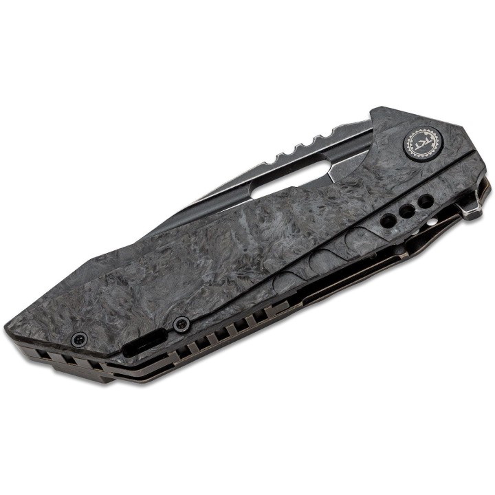 Couteau Bestech Shodan Ti+CF Black Lame Acier S35VN Manche Fibre de Carbone/Titane BTKT1910D - Livraison Gratuite