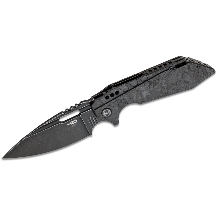 Couteau Bestech Shodan Ti+CF Black Lame Acier S35VN Manche Fibre de Carbone/Titane BTKT1910D - Livraison Gratuite