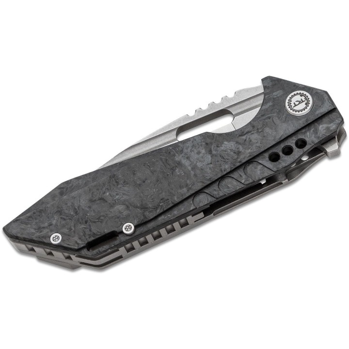 Couteau Bestech Shodan Ti+CF Stonewash Acier S35VN Manche Fibre de Carbone/Titane BTKT1910C - Livraison Gratuite