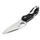 Couteau Spyderco Byrd Meadowlark2 Knife Black FRN Plain Edge Acier 8Cr13Mov BY04PBK2